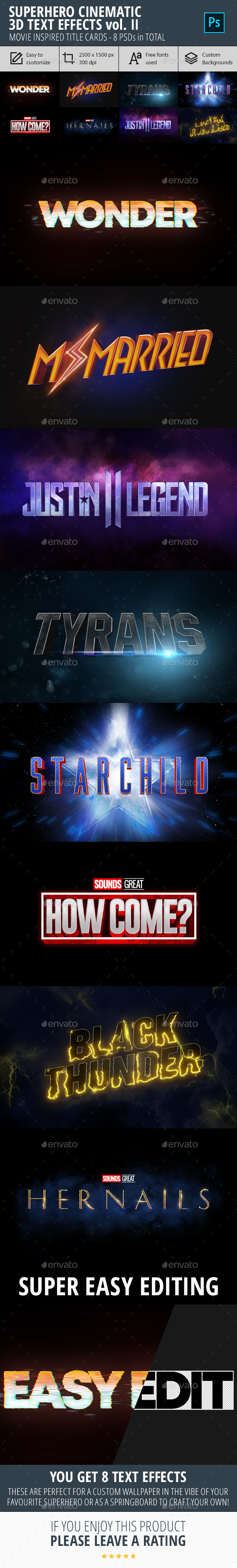 Free Download Superhero Cinematic Text Effect vol. 2