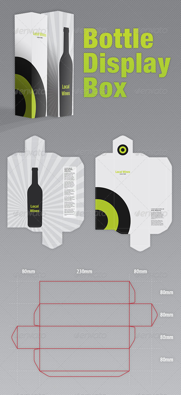 Bottle Display Box Packaging by pirretjp GraphicRiver