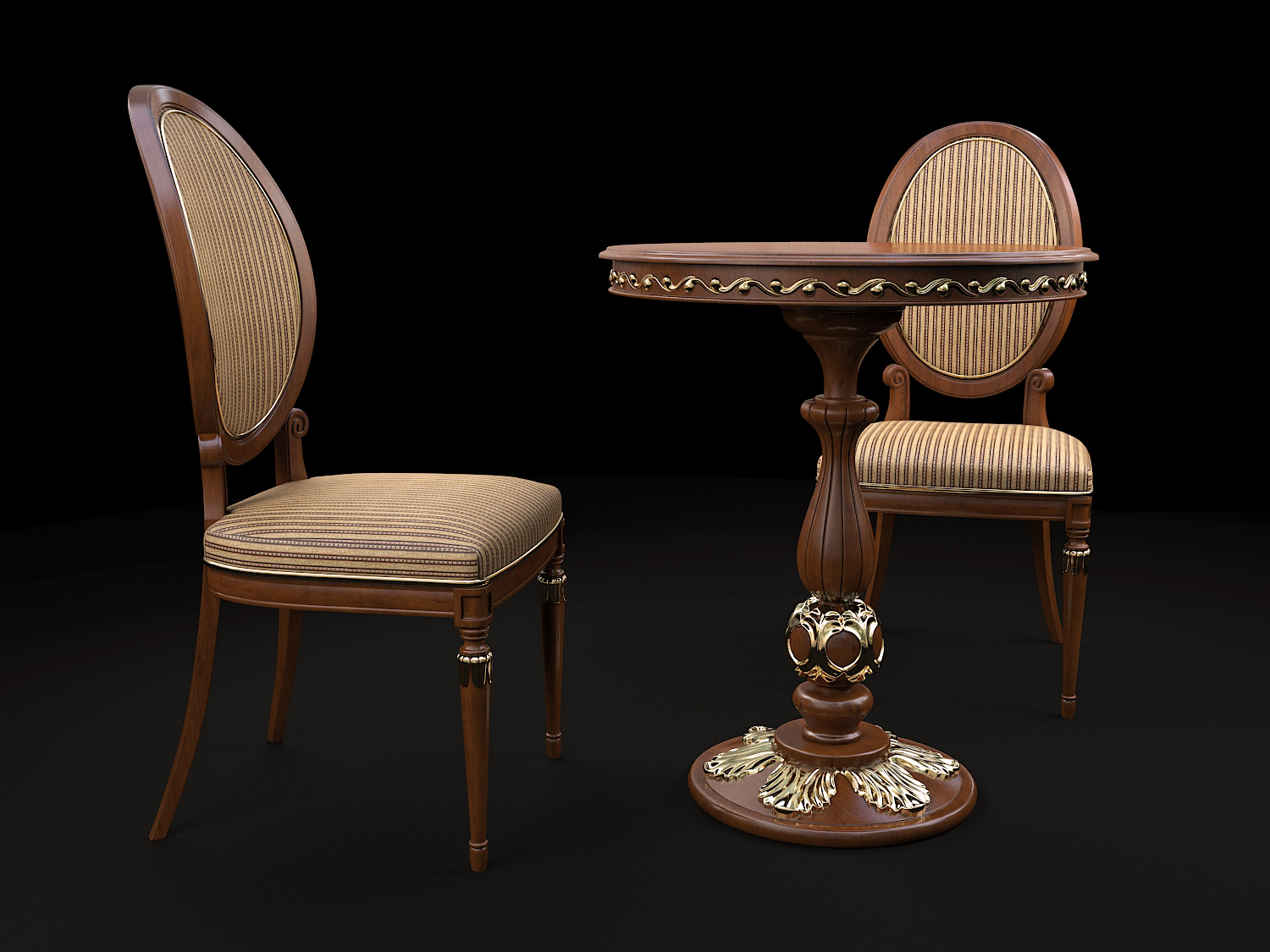 European Style Chair Set by nhattuankts 3DOcean
