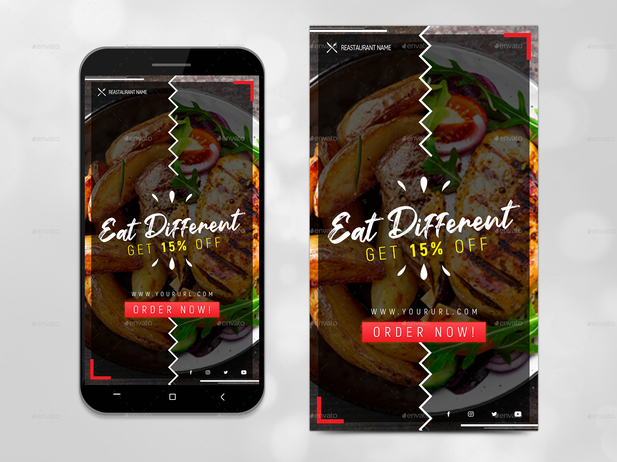 Instagram Food Restaurant Stories by BeatusGraphics GraphicRiver
