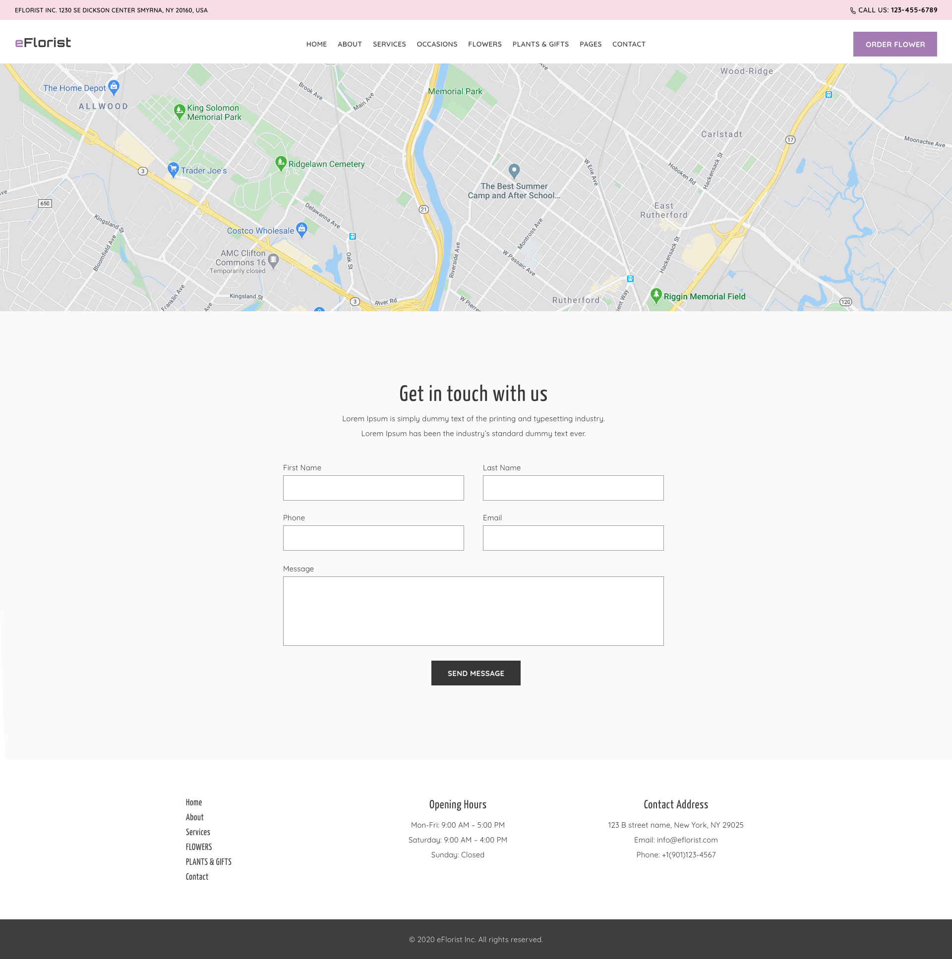 eFlorist Flower Boutique & Decoration Elementor Pro Template Kit by kaththeme