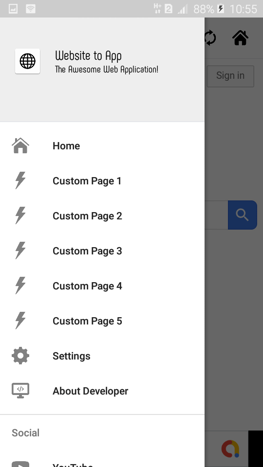 Website to App Native Universal Android Webview App with