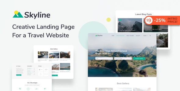 Skyline - Travel Agency Html Landing Page Template By Exclthemes | Themeforest