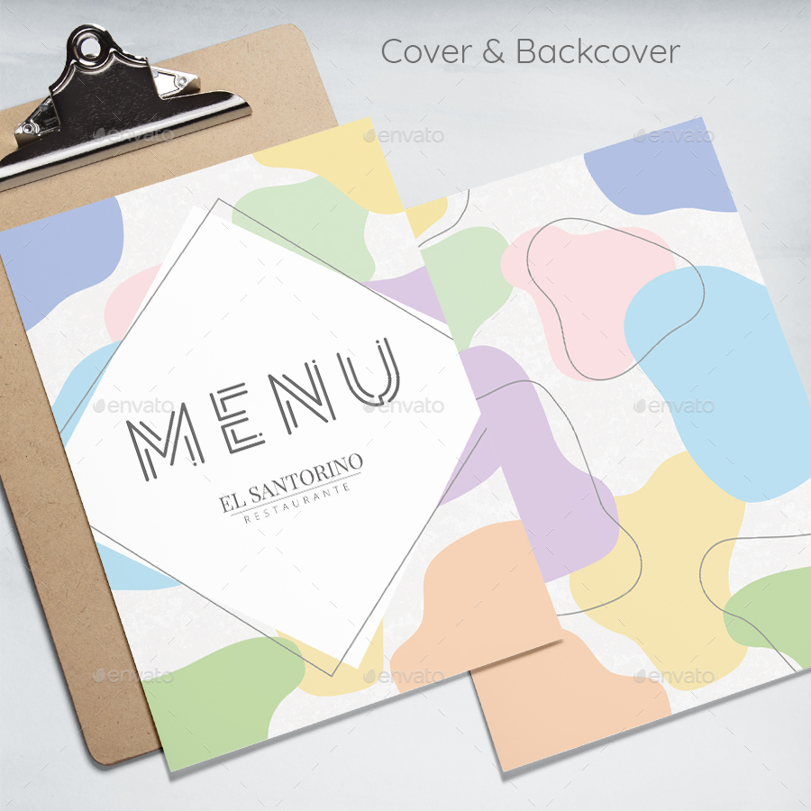Abstract Pastel Menu, Print Templates GraphicRiver