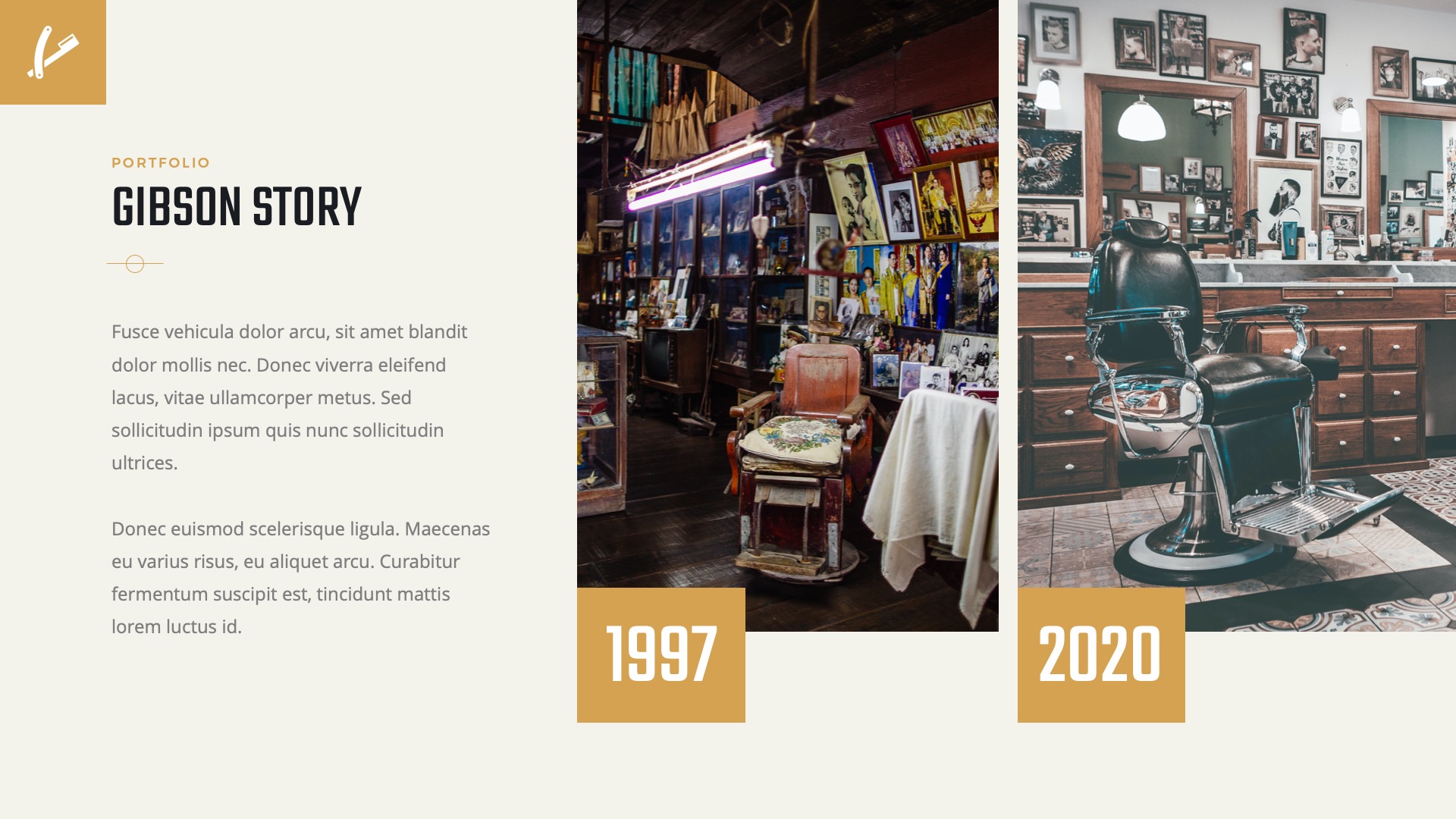 GIBSON & Shaving Google Slides Template, Presentation