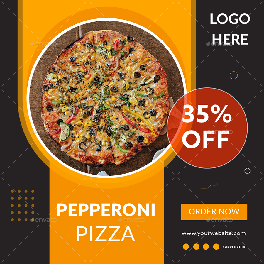 Pizza Food Instagram Post by gergasi_studio GraphicRiver