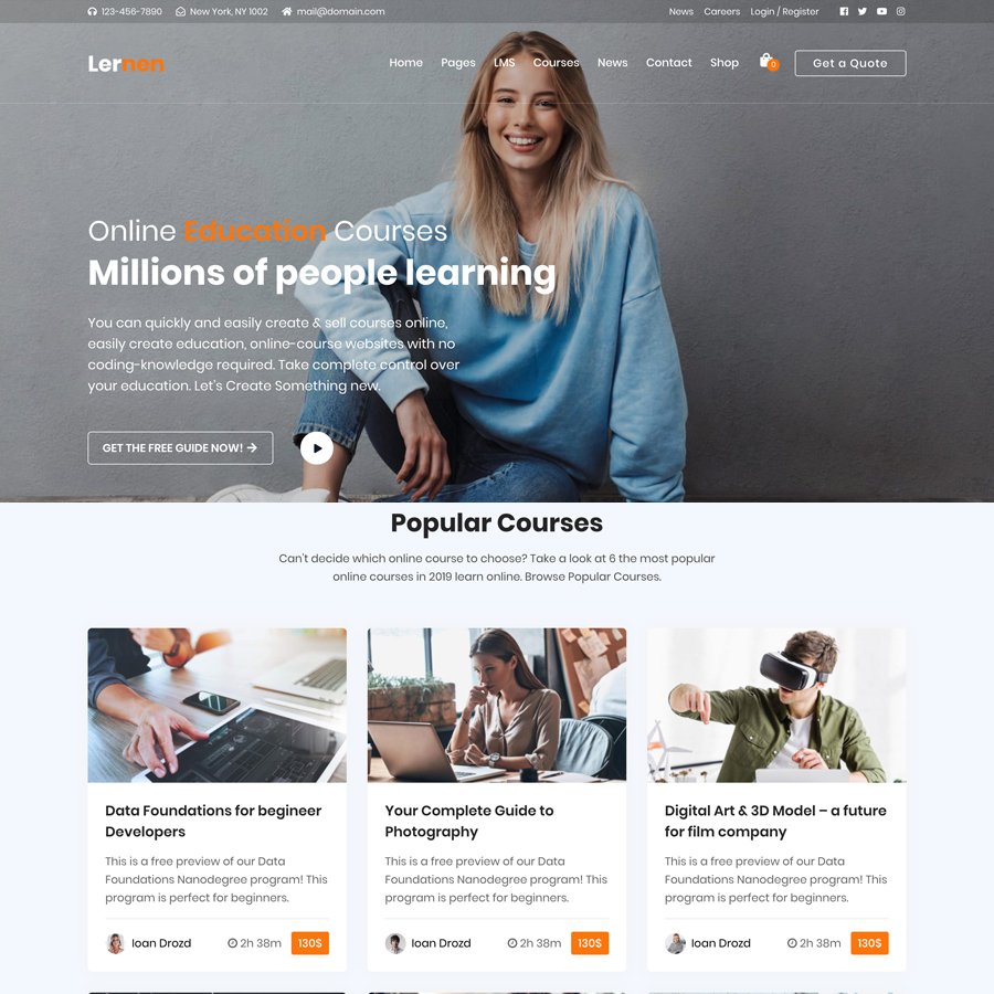 Coaching Online Courses & Education WordPress Lernen by ThemeIoan