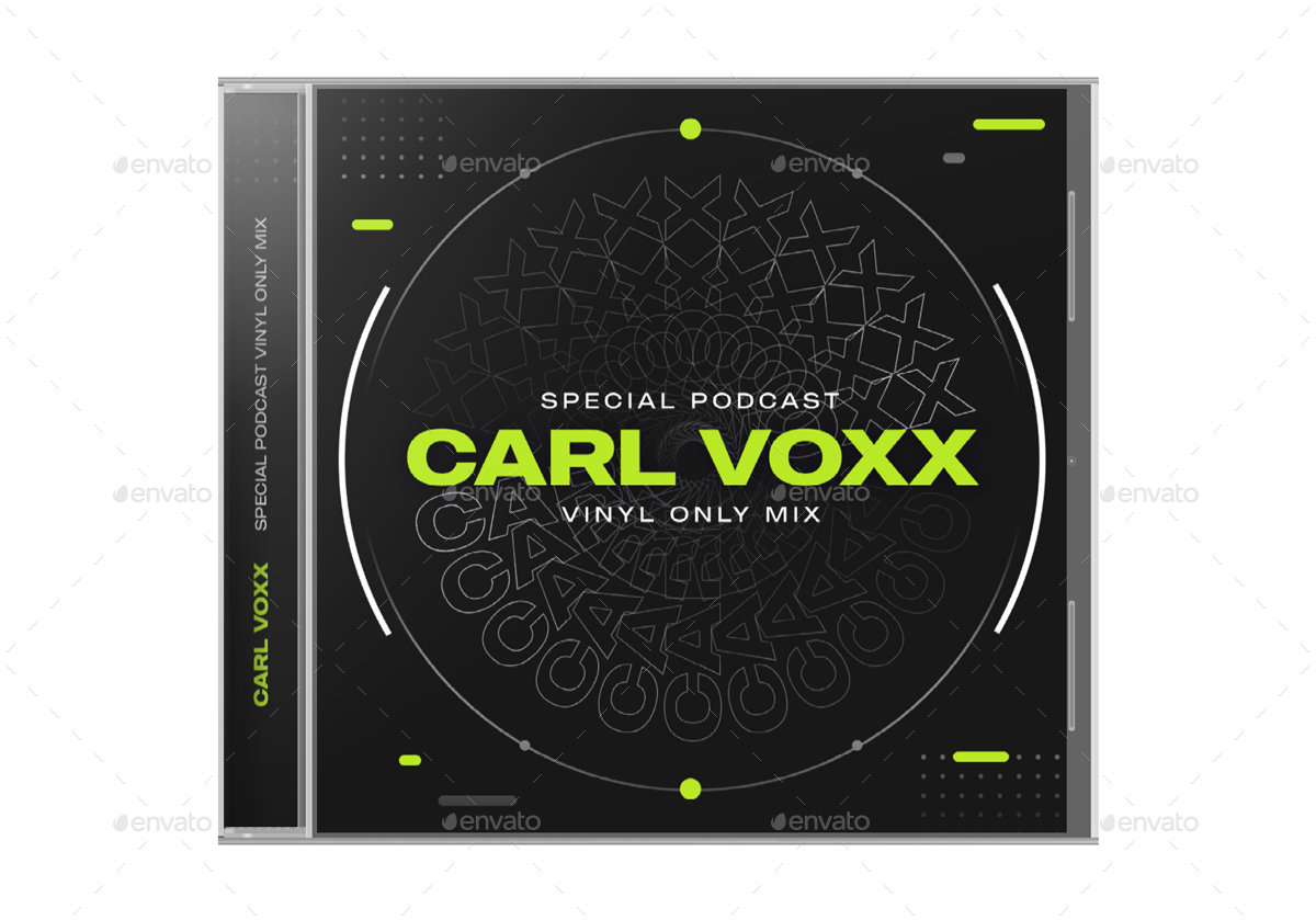 Modern DJ Mix / Album CD Cover Artwork Template by vinyljunkie