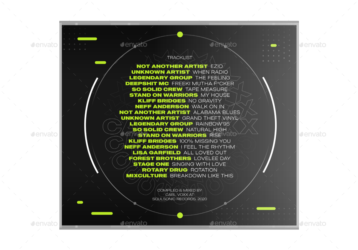 Modern DJ Mix / Album CD Cover Artwork Template by vinyljunkie