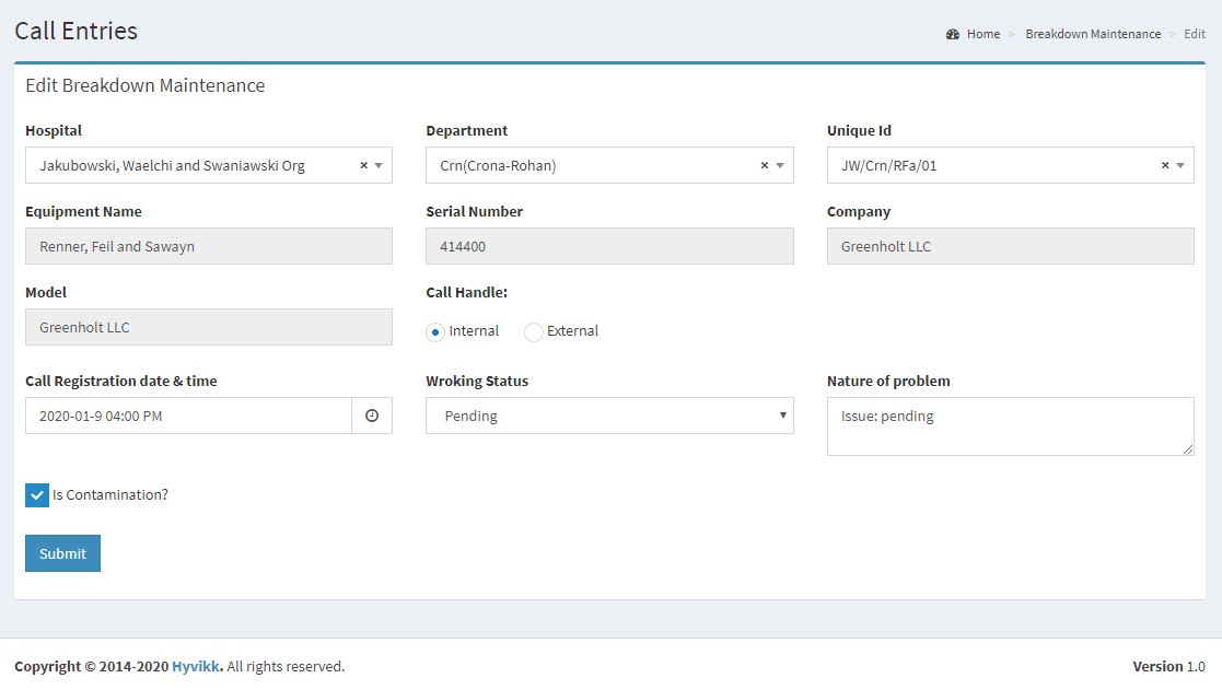 Equicare A Medical Equipment Maintenance System by hyvikk CodeCanyon