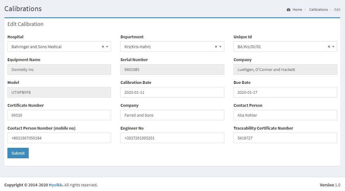 Equicare A Medical Equipment Maintenance System by hyvikk CodeCanyon