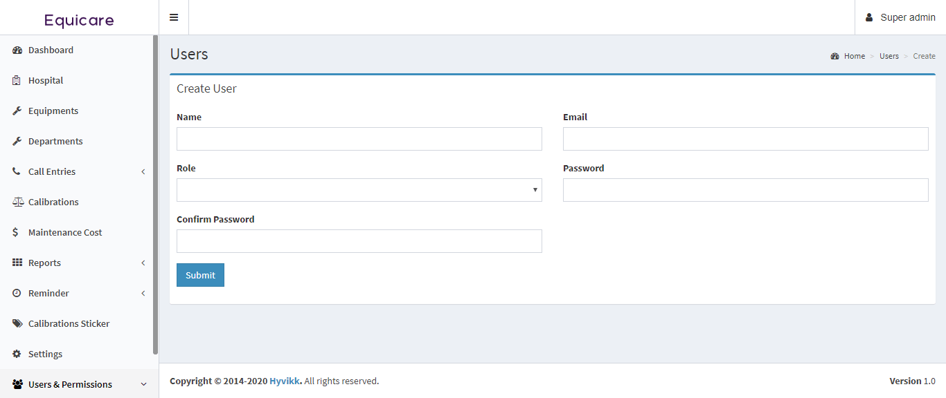 Equicare A Medical Equipment Maintenance System by hyvikk CodeCanyon