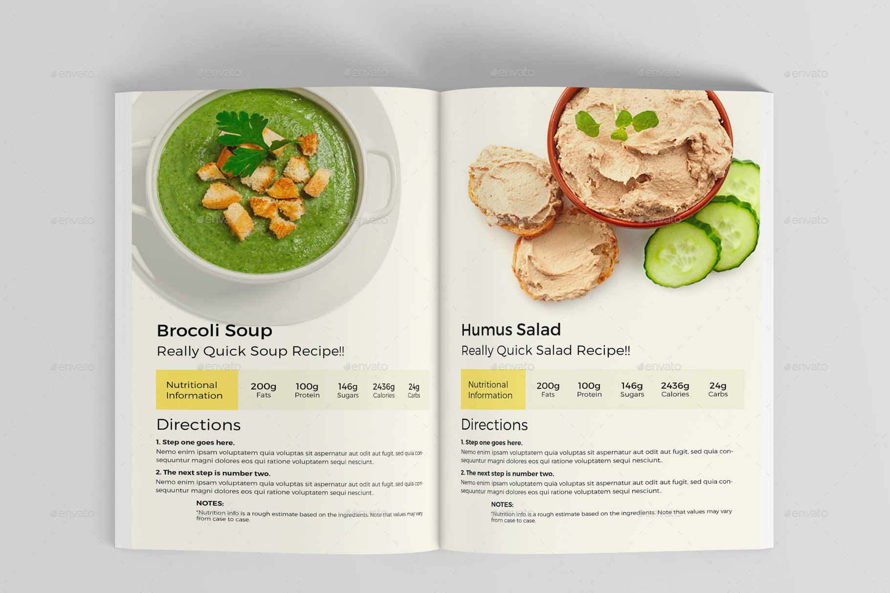 Recipes Book Magazine Indesign Template, Print Templates GraphicRiver