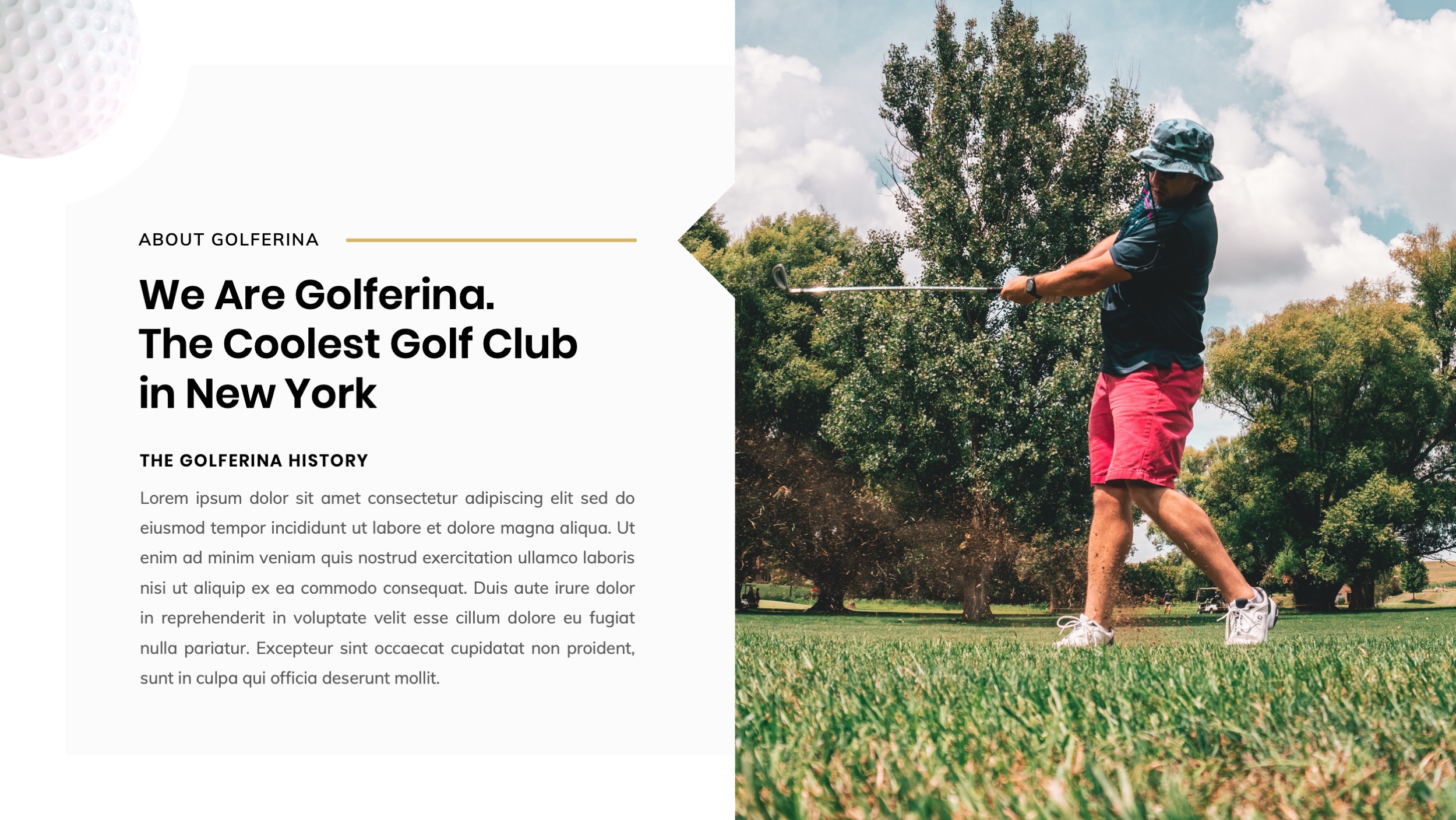 Golf Club Presentation Slides Template, Presentation Templates