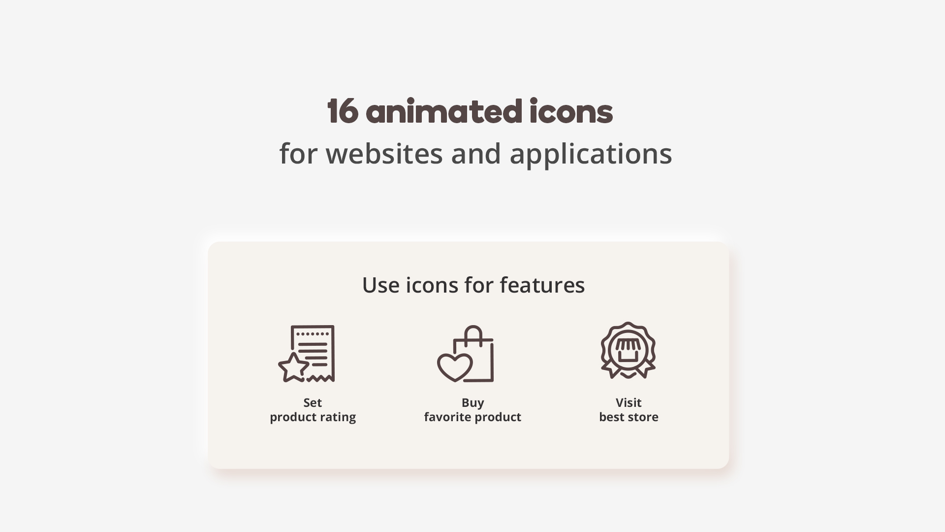Marketing Product Animated Icons Pack Lottie Json SVG