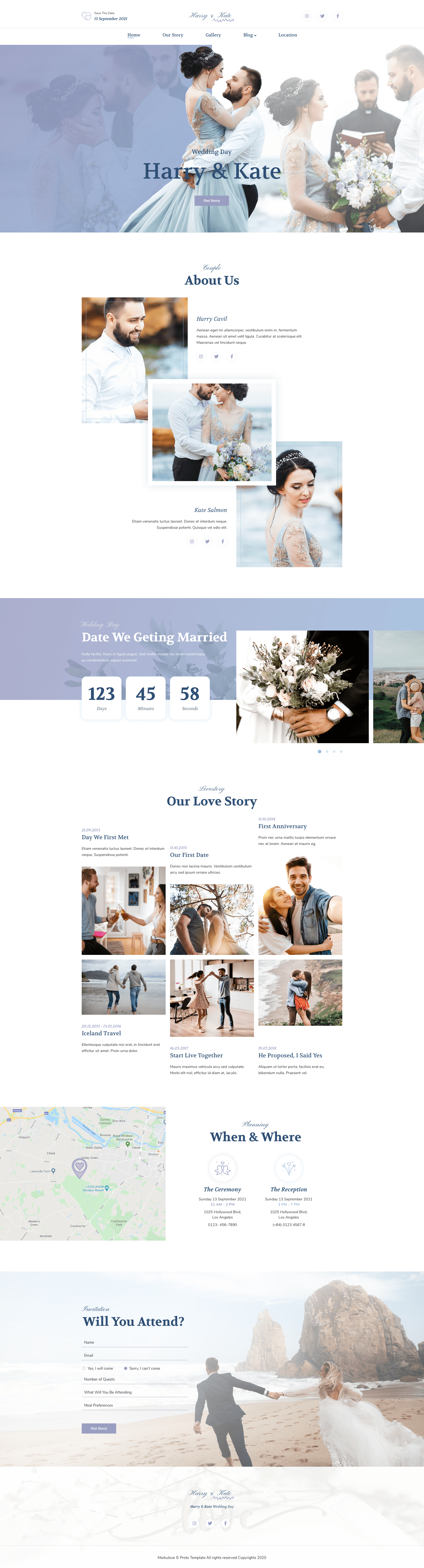 Lovedy Wedding Template for Figma by merkulove ThemeForest