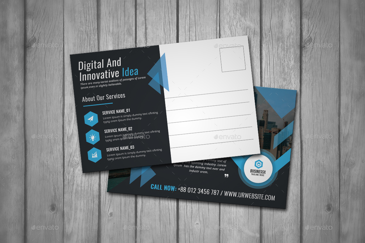 Business Post Card V02, Print Templates GraphicRiver