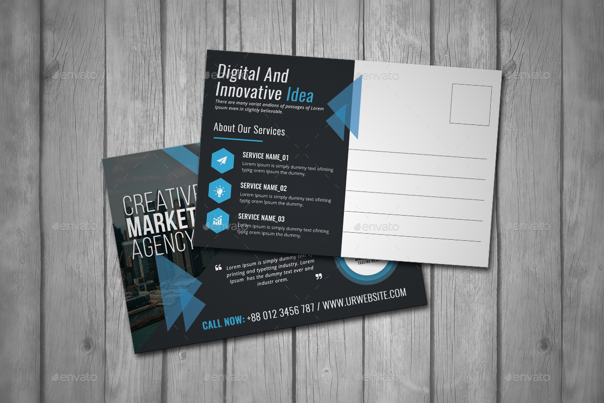 Business Post Card V02, Print Templates GraphicRiver