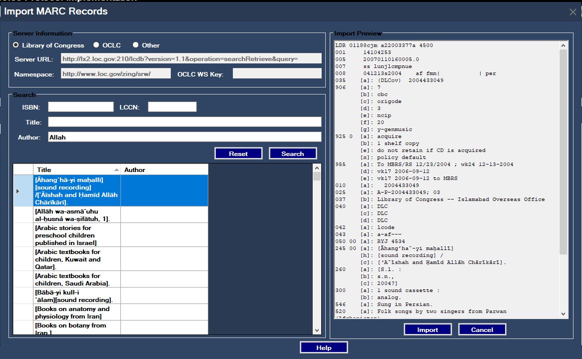 z39.50 Protocol and Marc tags Implementation by maherg420 CodeCanyon
