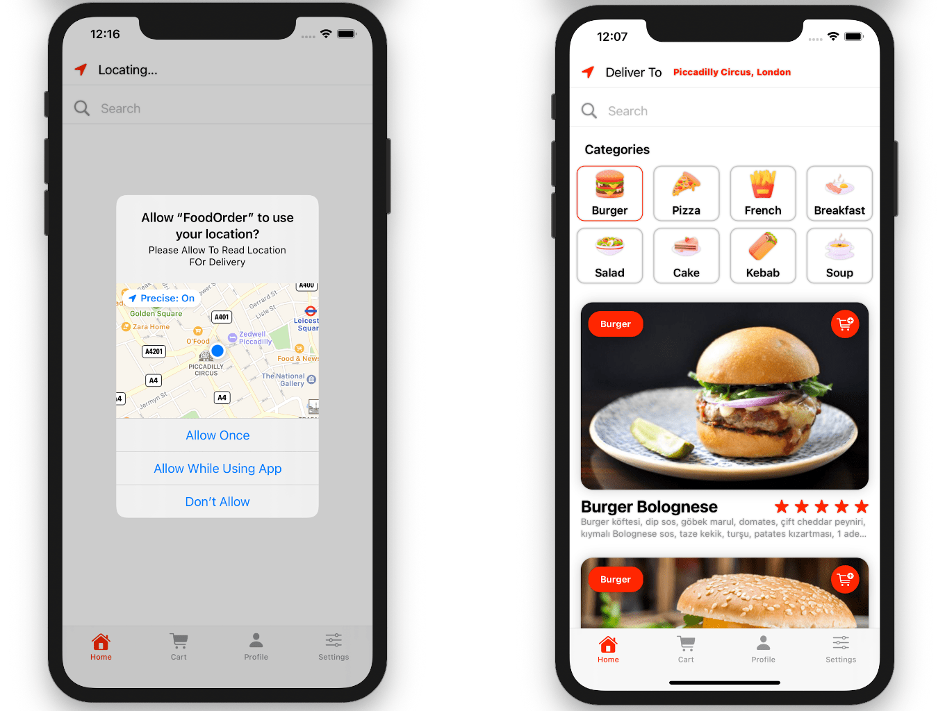 Food Order App Full SwiftUI iOS Application by pavlistudio CodeCanyon
