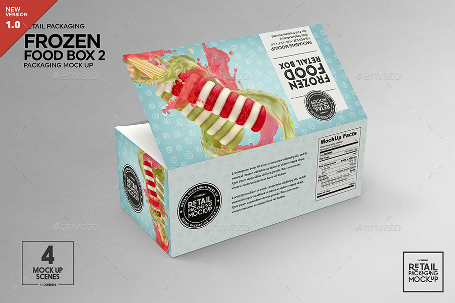Big Frozen Food Box Packaging Mockup, Graphics GraphicRiver