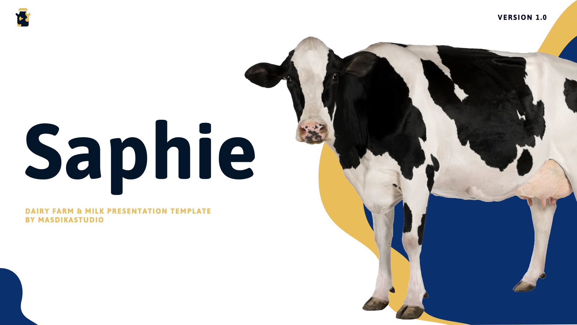 Saphie Dairy Farm & Milk Powerpoint Template, Presentation Templates