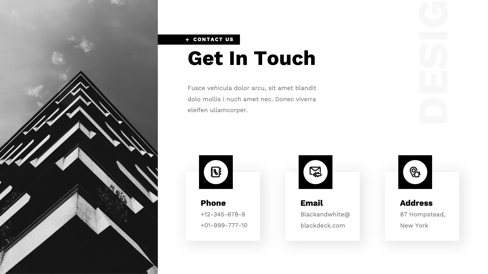 Blackdeck Black White Minimalism Keynote Template by NineStars