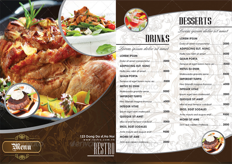 Modern Restaurant Food & Drinks Menu by Fami_Themes