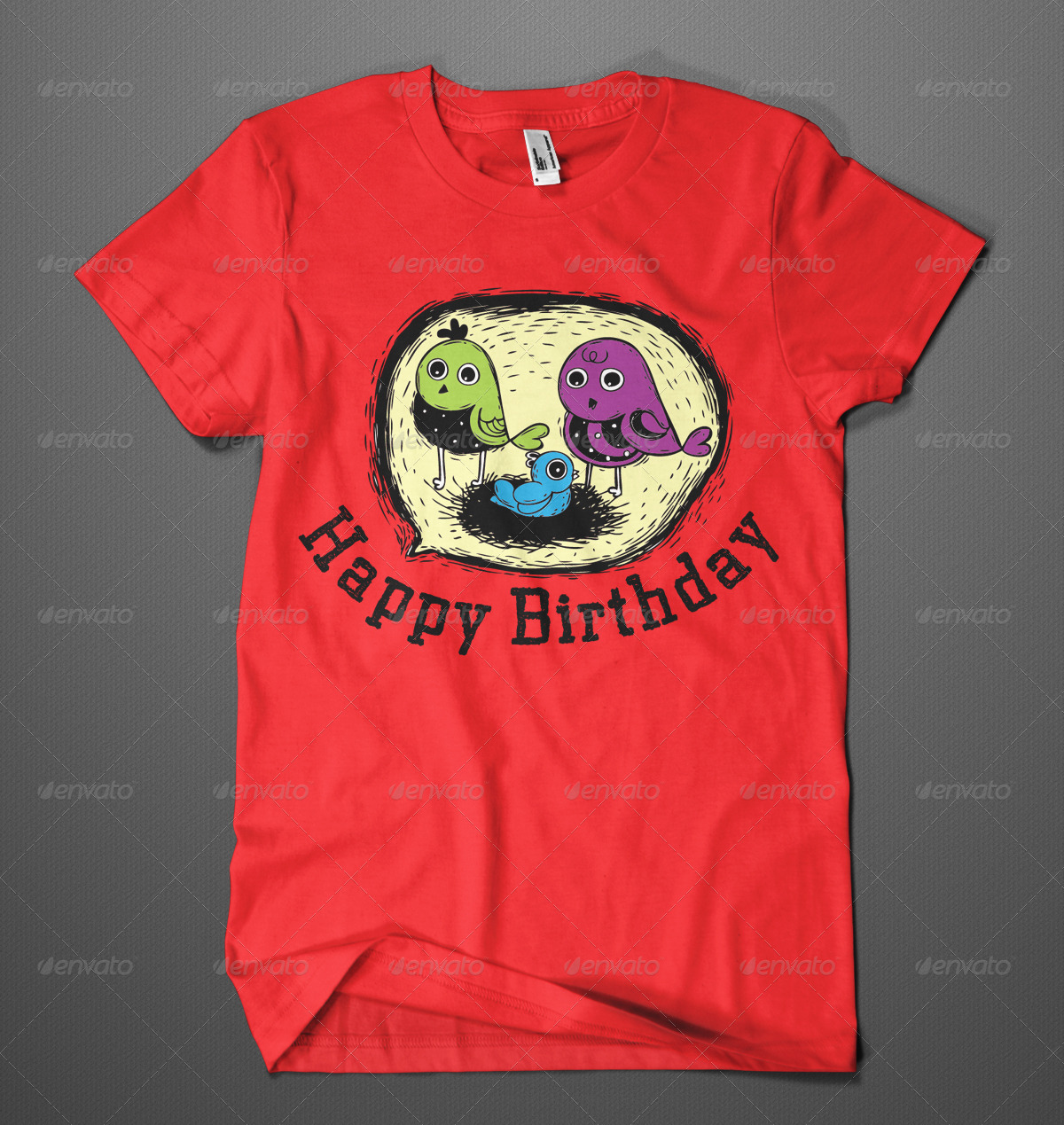 Happy Birthday TShirt Design by gangzar GraphicRiver