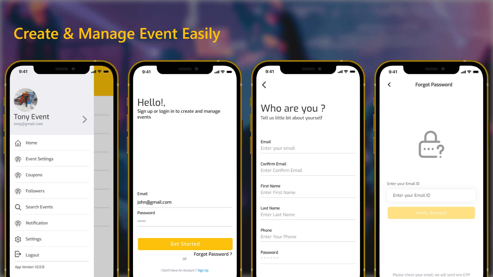 Organizer App Ticket Sales and Event Booking Management System by