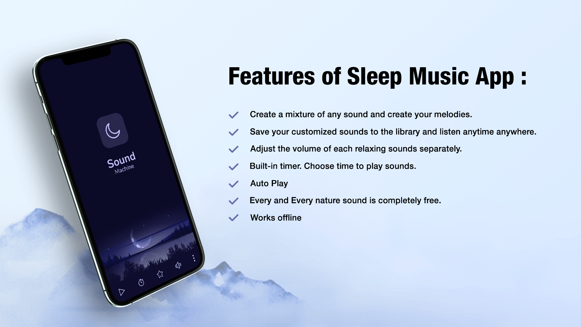 Sleep Sounds Meditation Sounds Relax Music App by EagleApps20