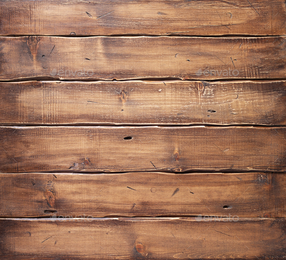 Wooden table top background or wall texture. Brown wood board tabletop
