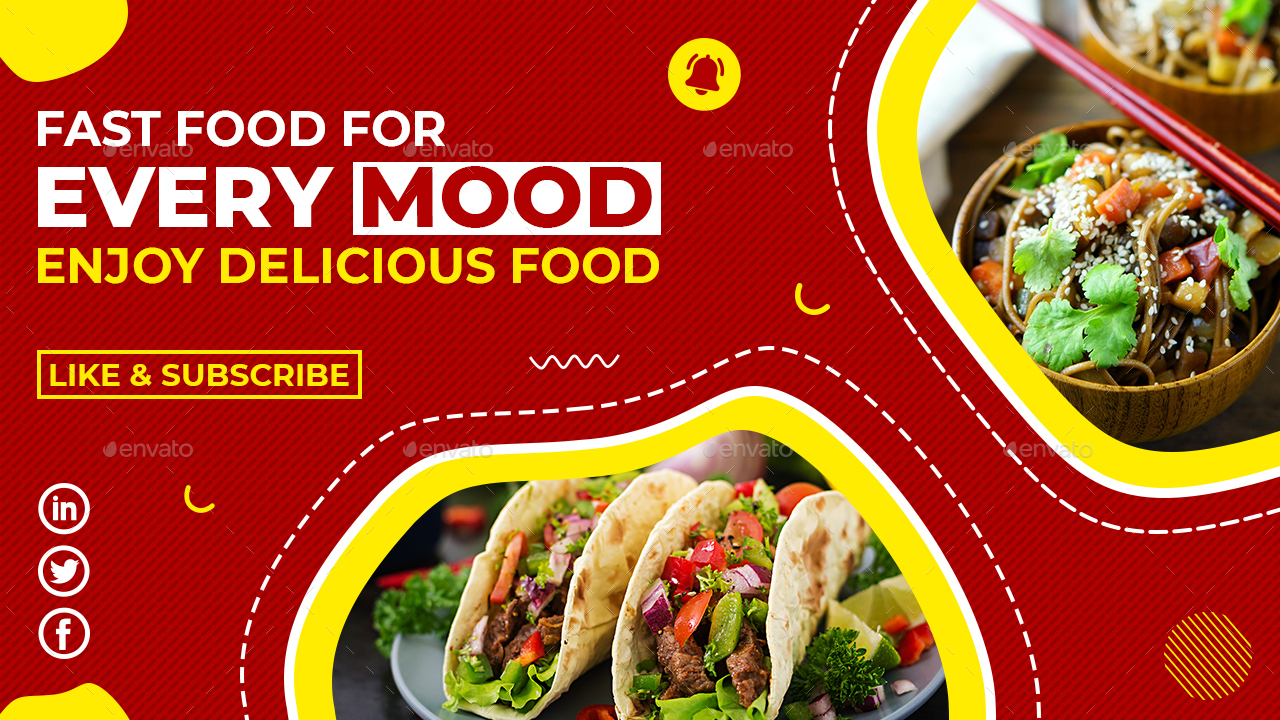 Food Youtube Thumbnail,  Elements GraphicRiver