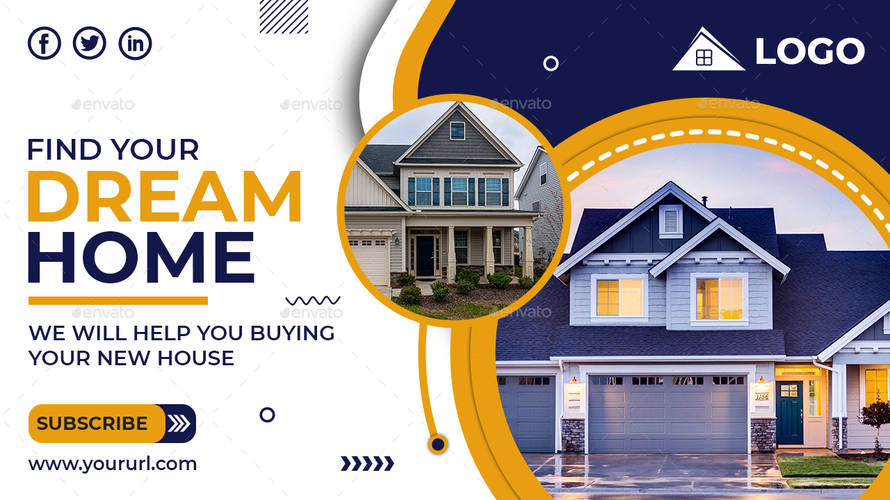 Real Estate Youtube Thumbnail,  Elements GraphicRiver