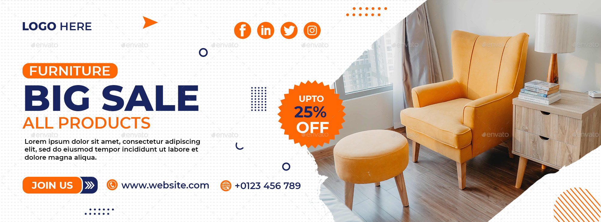 Furniture Sale Facebook Cover,  Elements GraphicRiver