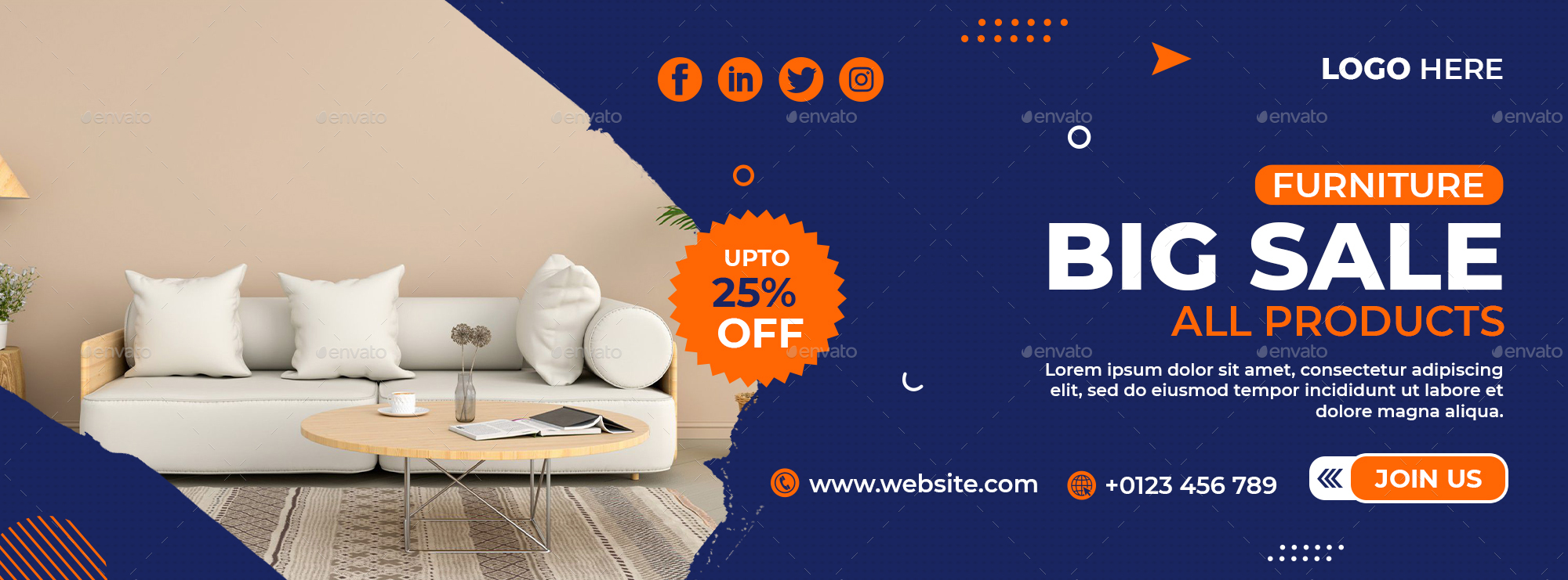 Furniture Sale Facebook Cover,  Elements GraphicRiver