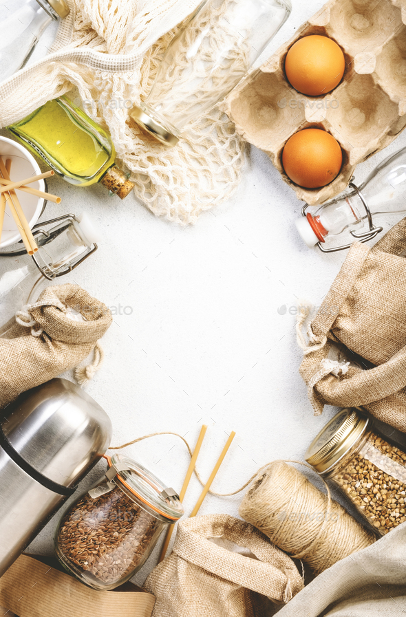 Recyclable, reusable eco friendly bags, package, bottles, cans and