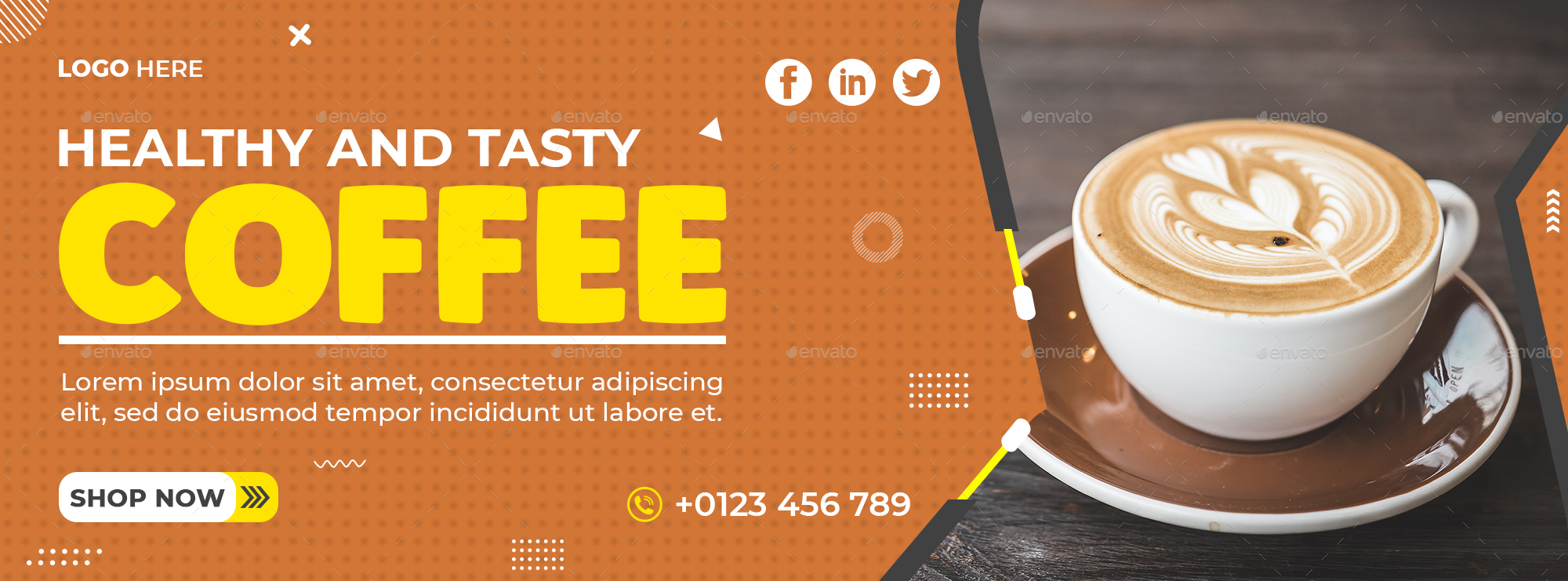 Coffee Shop Facebook Cover,  Elements GraphicRiver