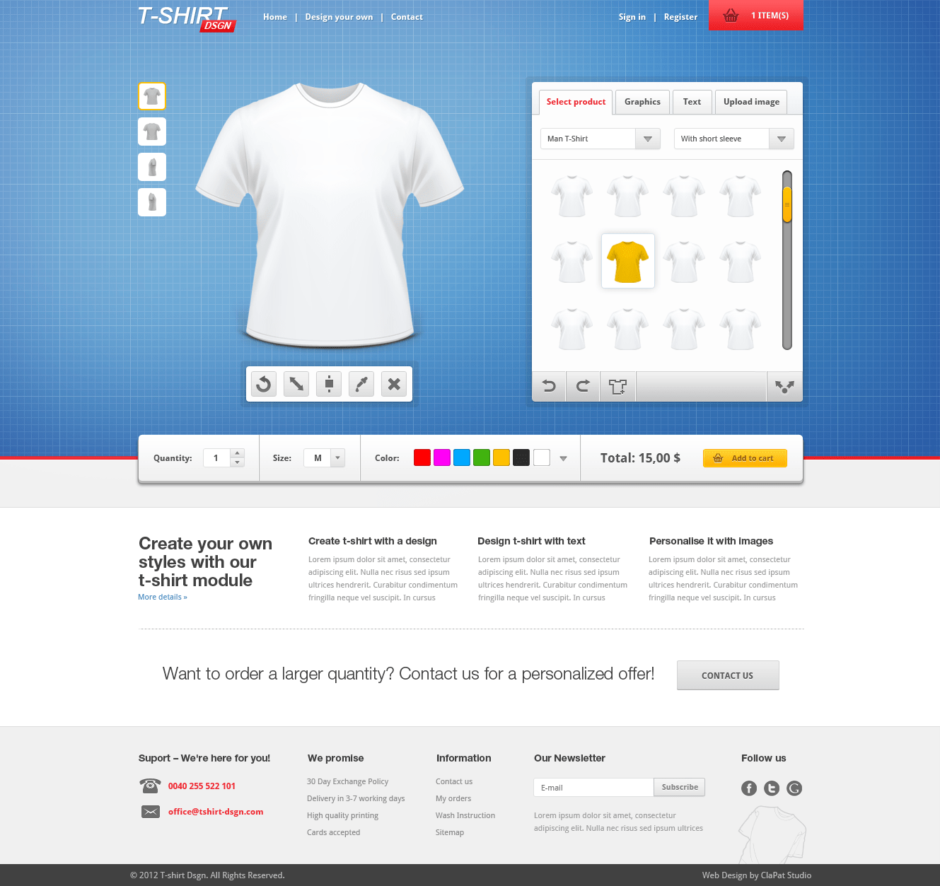 T Shirt Designer Creator by ClaPat ThemeForest