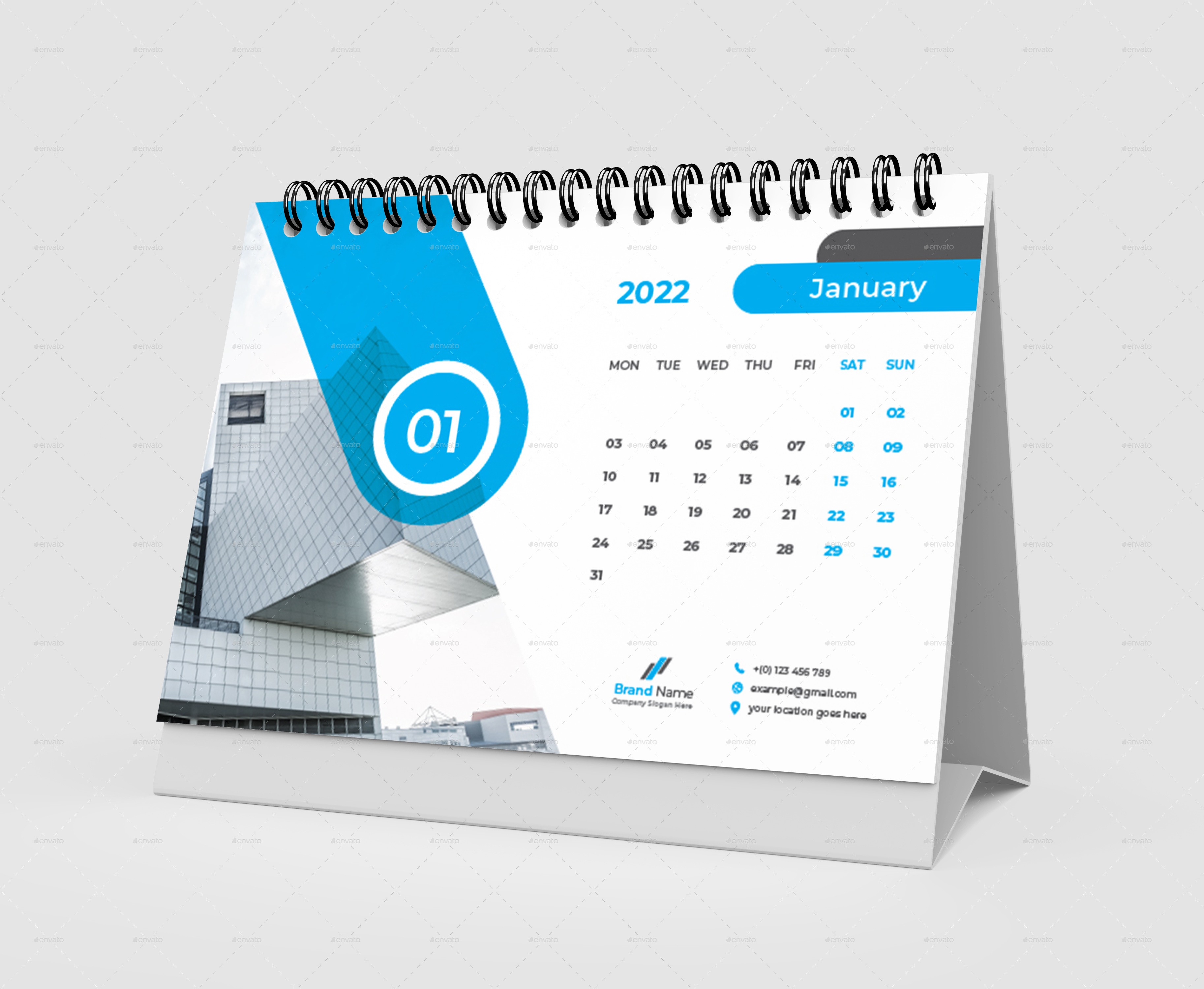 Desk Calendar 2022, Print Templates GraphicRiver