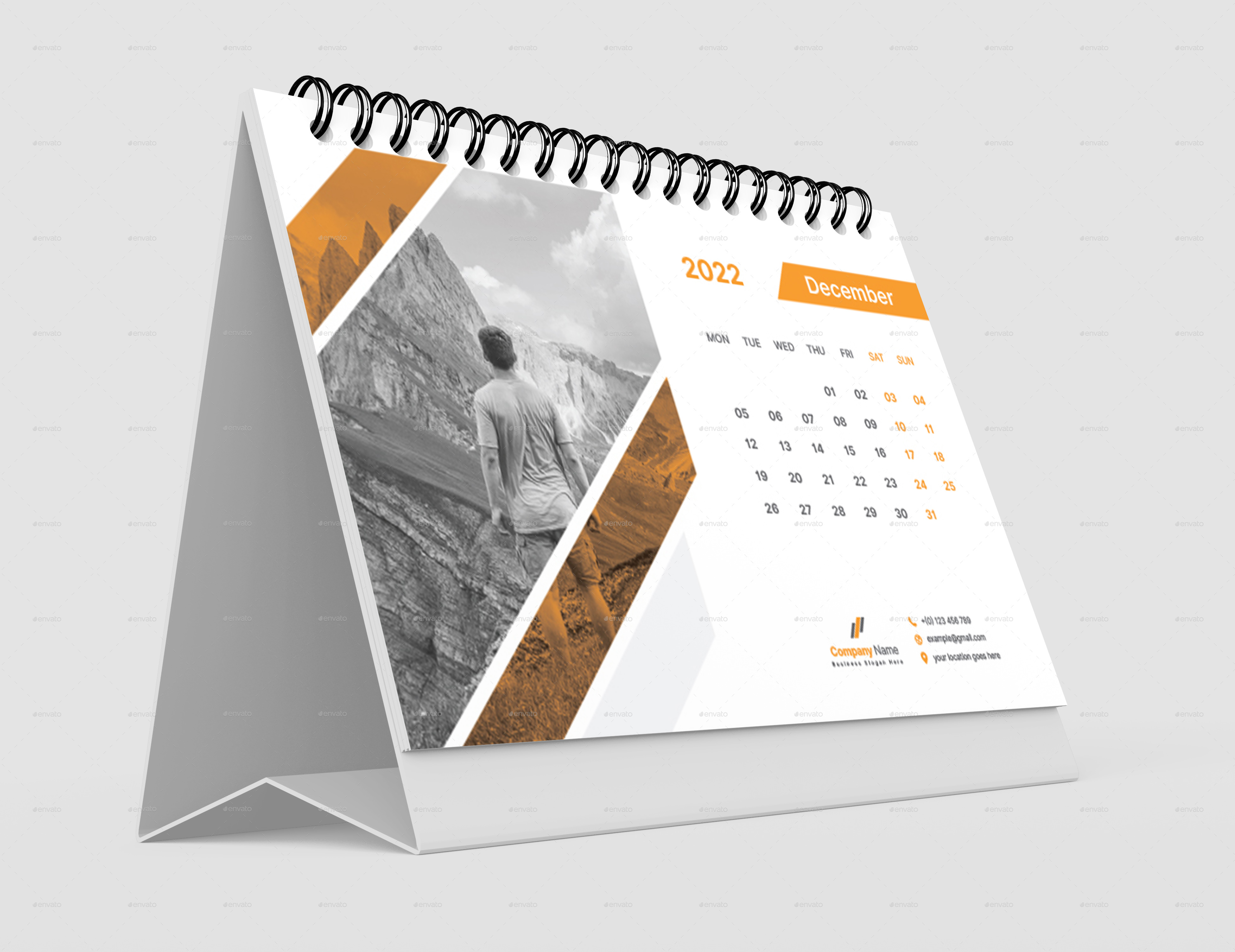 Desk Calendar 2022, Print Templates GraphicRiver