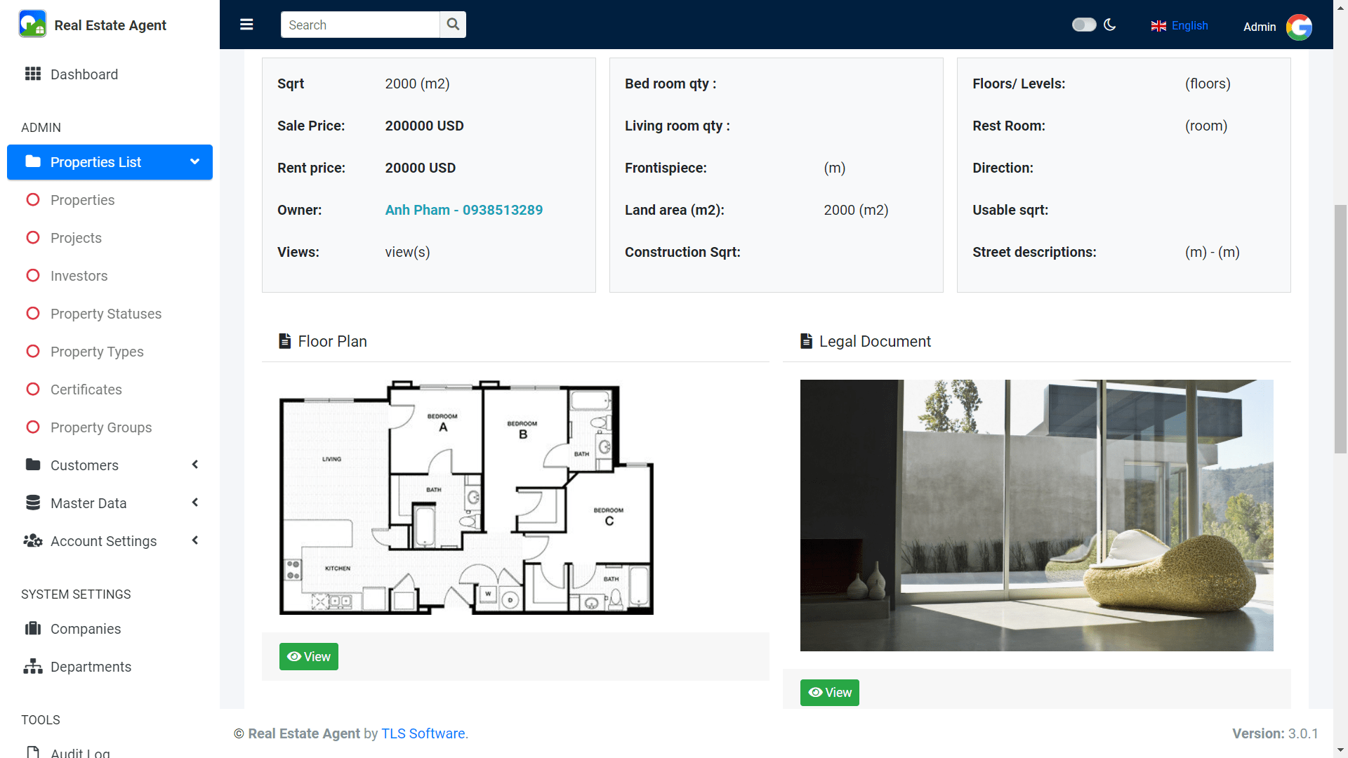EstateAgent Real Estate Management System with 360 Panorama View by