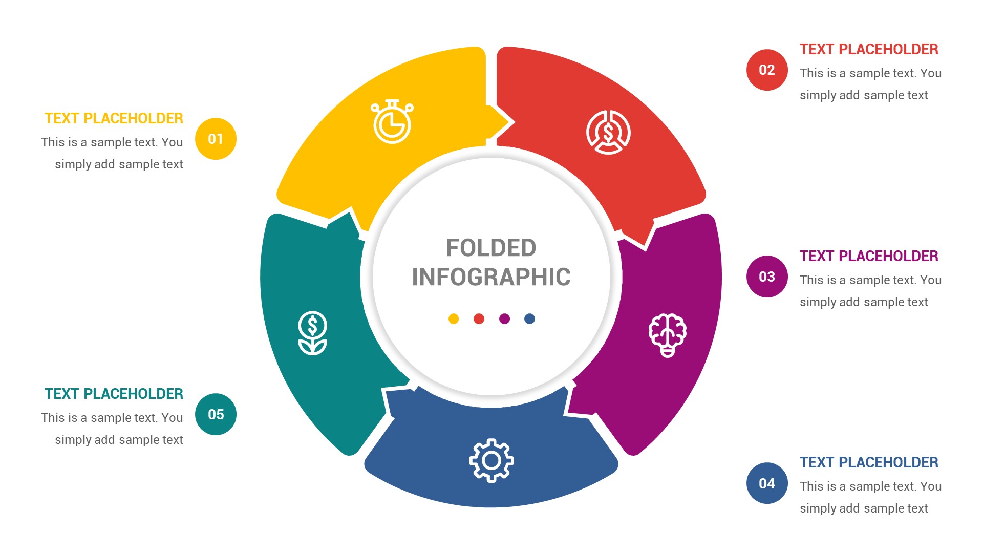 Folded Circle Diagrams PowerPoint Template by SOOZ_ART GraphicRiver