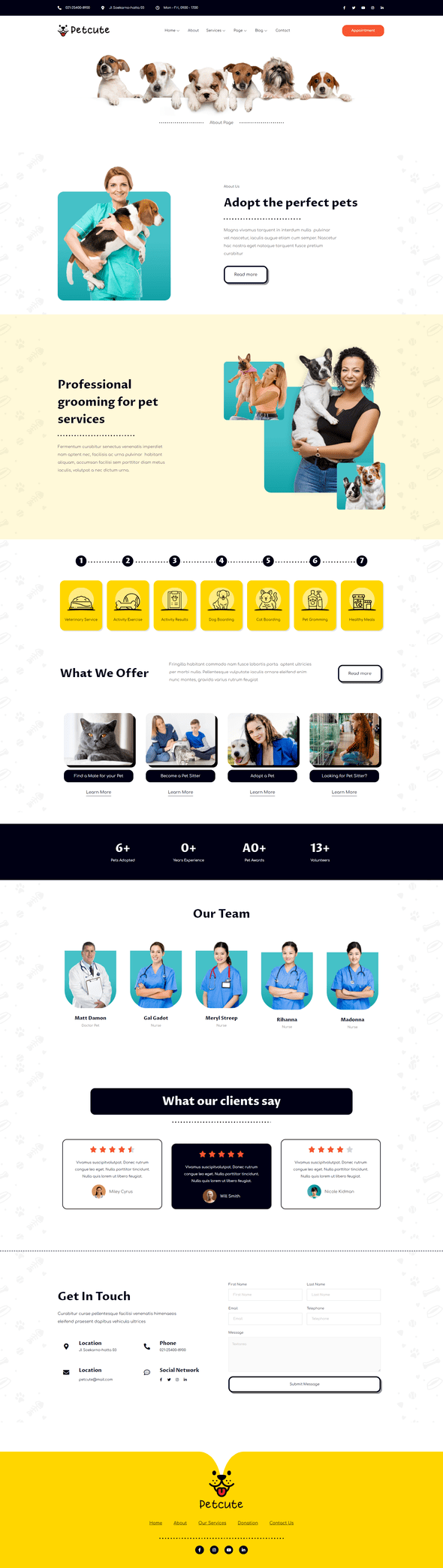Pet Cute Pet Care & Veterinary Elementor Template Kit by onecontributor