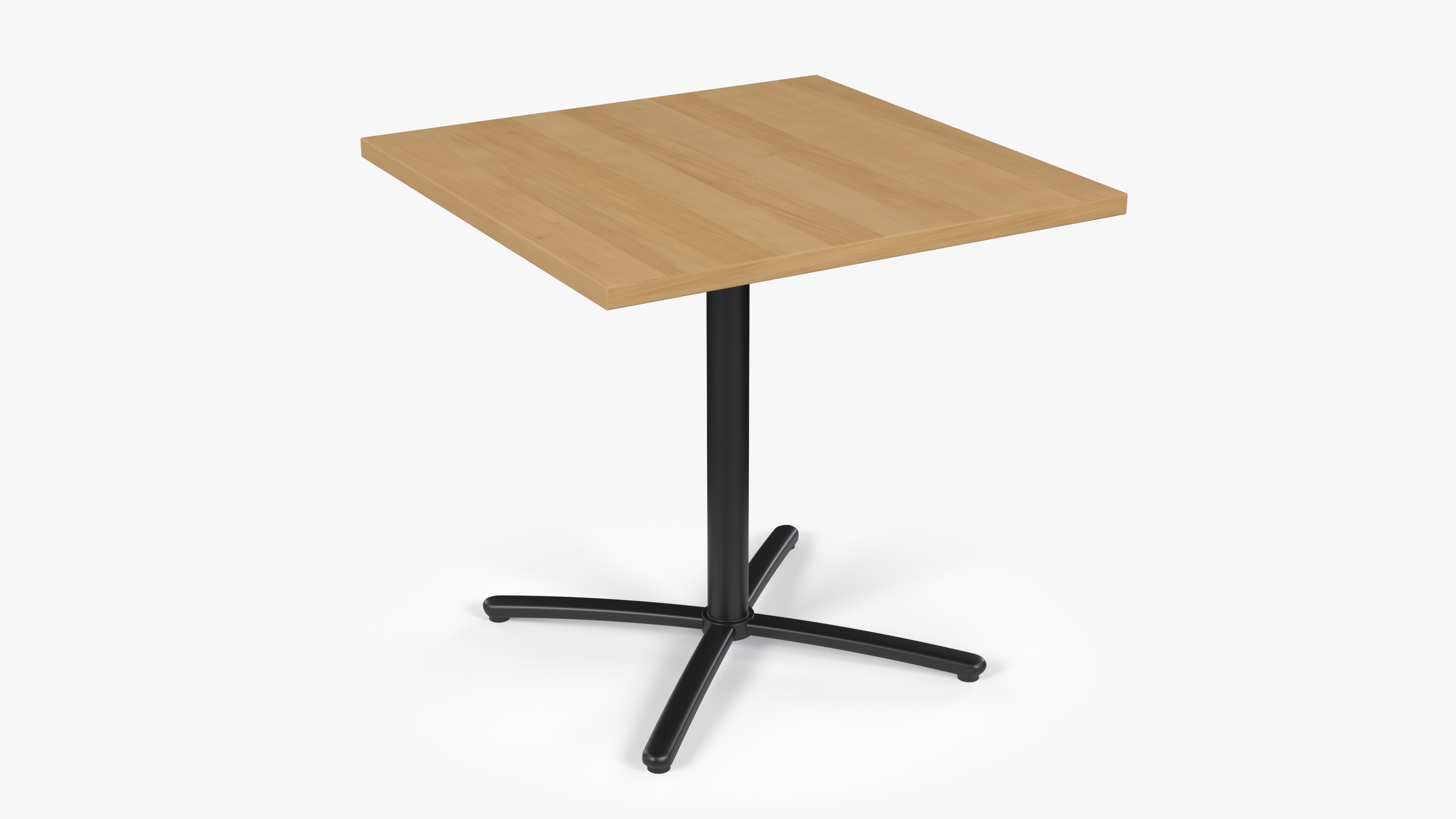Restaurant Square Table with Metal Base and Wood Top by daviddanji