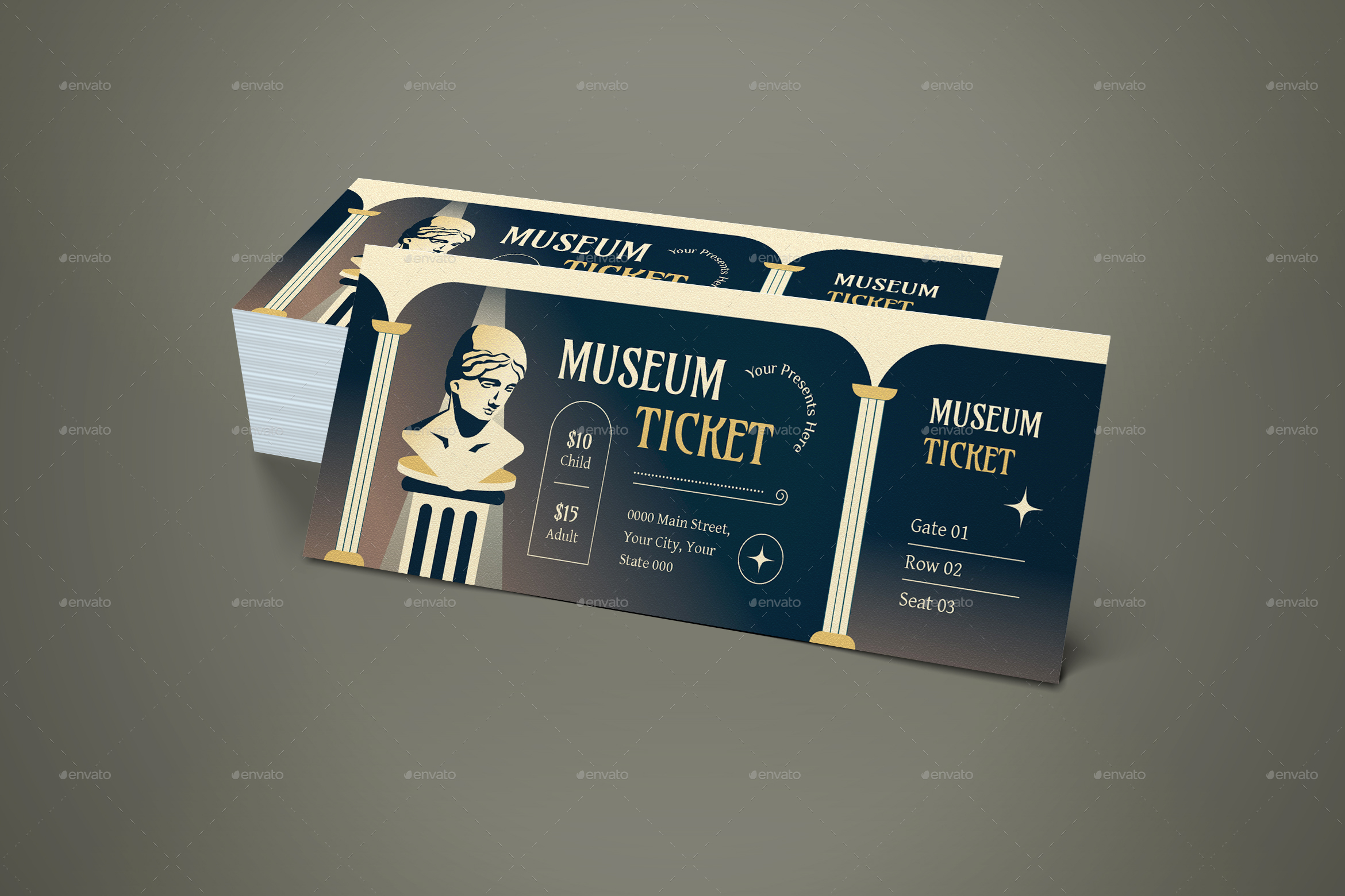 Museum Ticket, Print Templates GraphicRiver