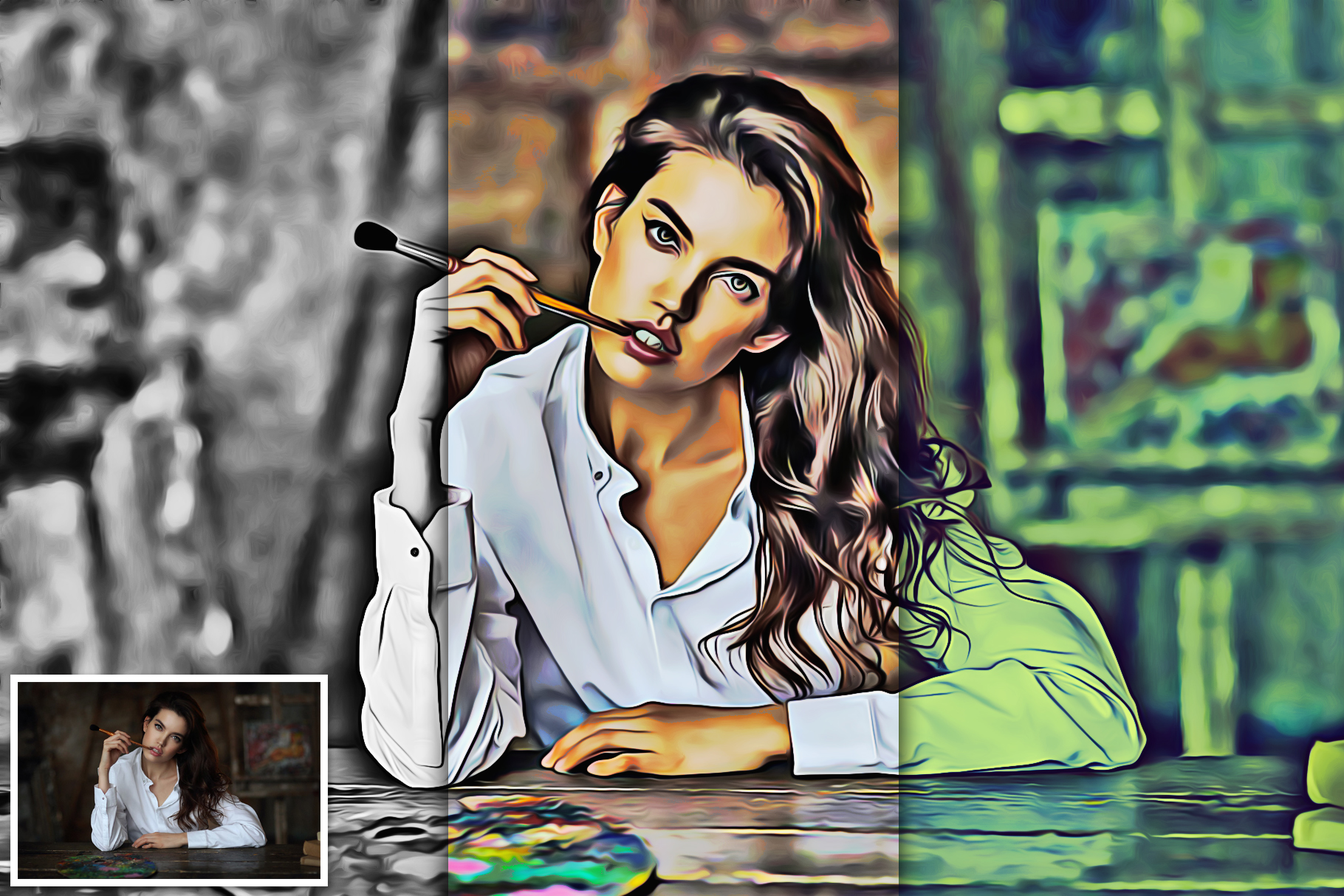 Realistic Digital Oil Painting, Addons GraphicRiver