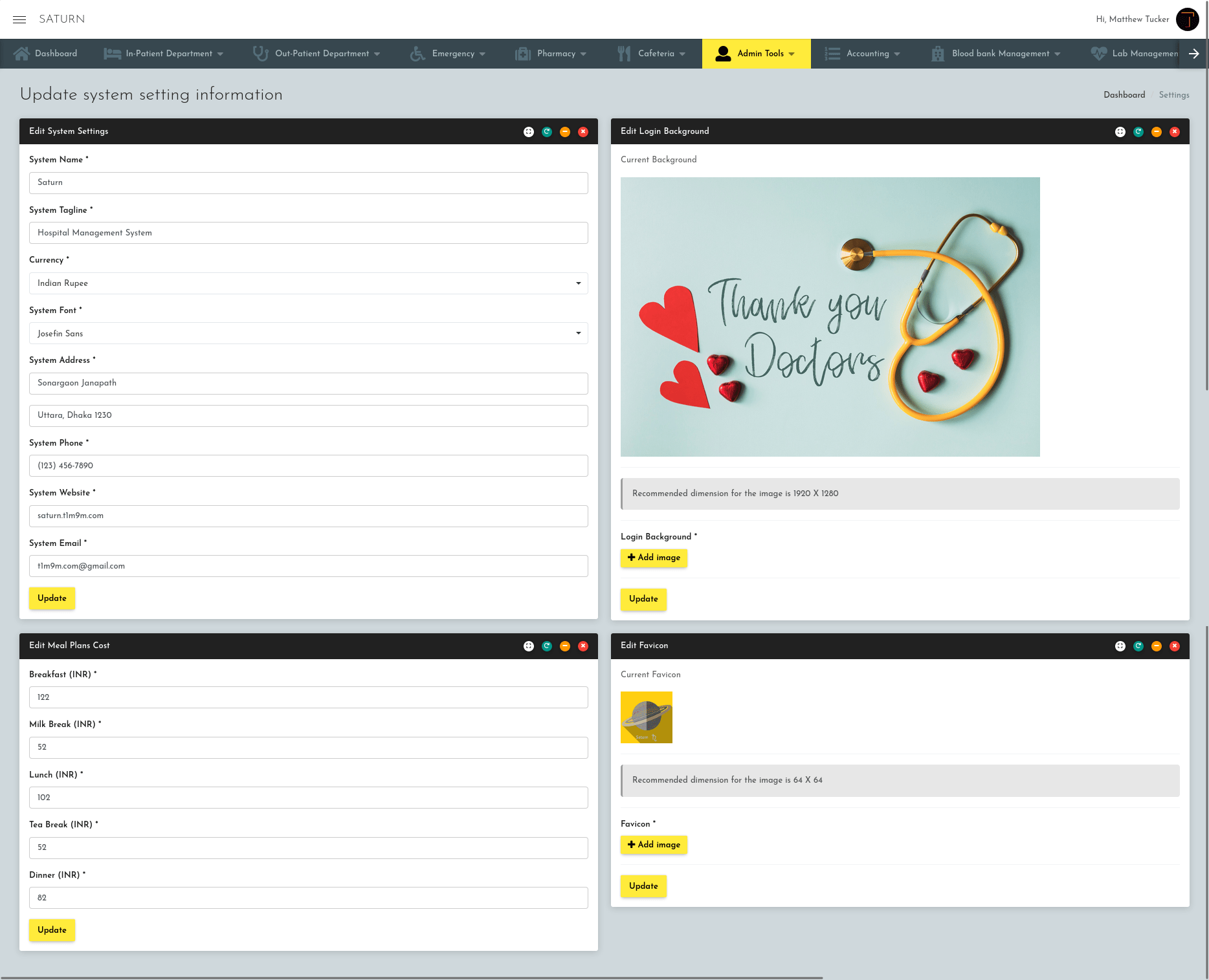 Saturn Hospital Management System by t1m9m CodeCanyon