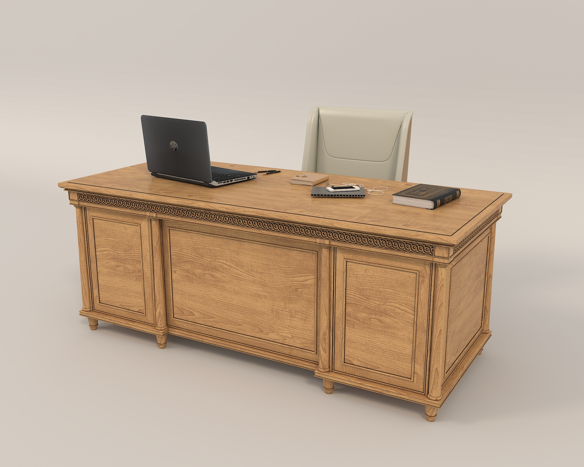 Classic Working Table and Chair 4 by nhattuankts 3DOcean