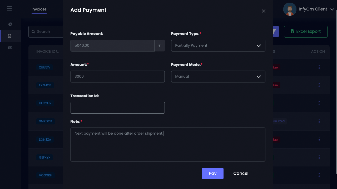 Invoice SaaS Management System Invoices SaaS / Billing Management